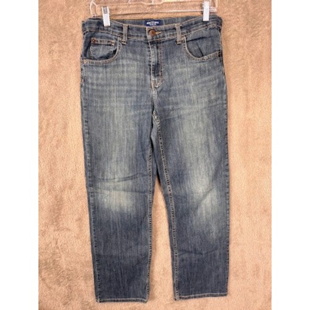 Arizona Jean Co Boys Size 16 Husky Straight Leg Med Wash Adjustable Waist Jean